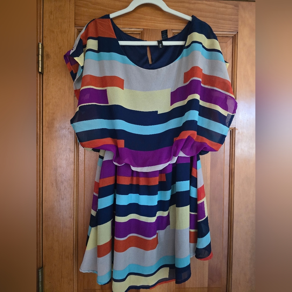 Womens 2X Fun and Flirt Dress Colorful